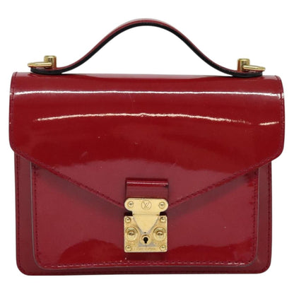 Louis Vuitton Monceau Handbag Vernis, BURGUNDY, PATENT_LEATHER, Handbag