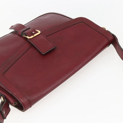 Saint Laurent Vintage Shoulder Bag Leather, RED, LEATHER, Shoulder bag