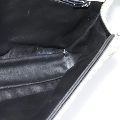 Bally Vintage Chain Shoulder Bag Quilted Leather, WHITE, LEATHER, Shoulder bag