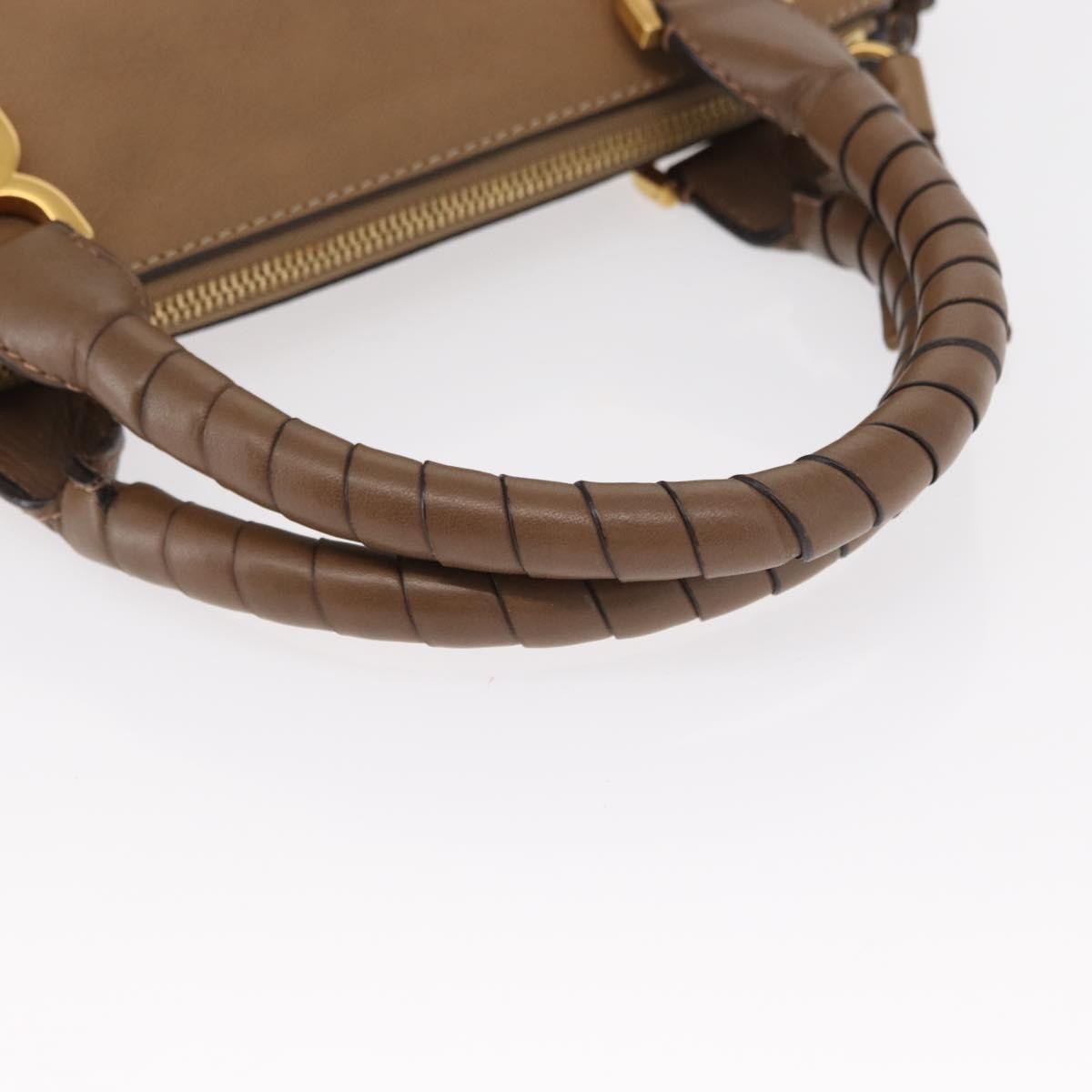 Chloe Marcie Satchel Leather, BEIGE, LEATHER, Handbag