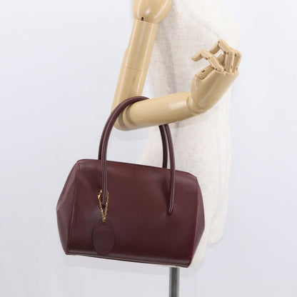 cartier Must De Cartier Leather, BURGUNDY, LEATHER, Handbag