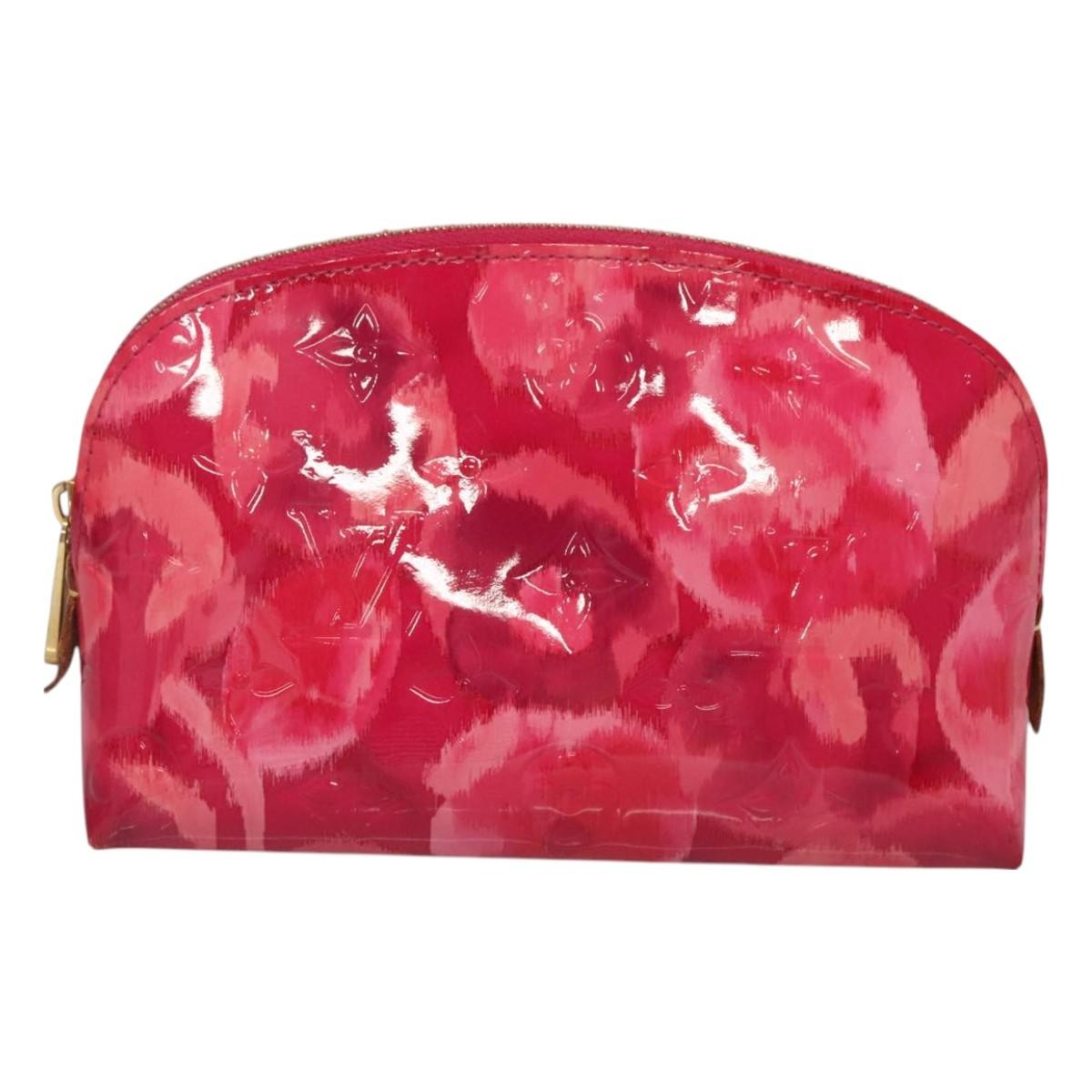 Louis Vuitton Cosmetic Case Limited Edition Monogram Vernis Ikat, PINK, PATENT_LEATHER, Toiletry Case