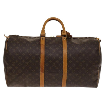 Louis Vuitton Keepall Bag Monogram Canvas, BROWN, CANVAS, Travel bag