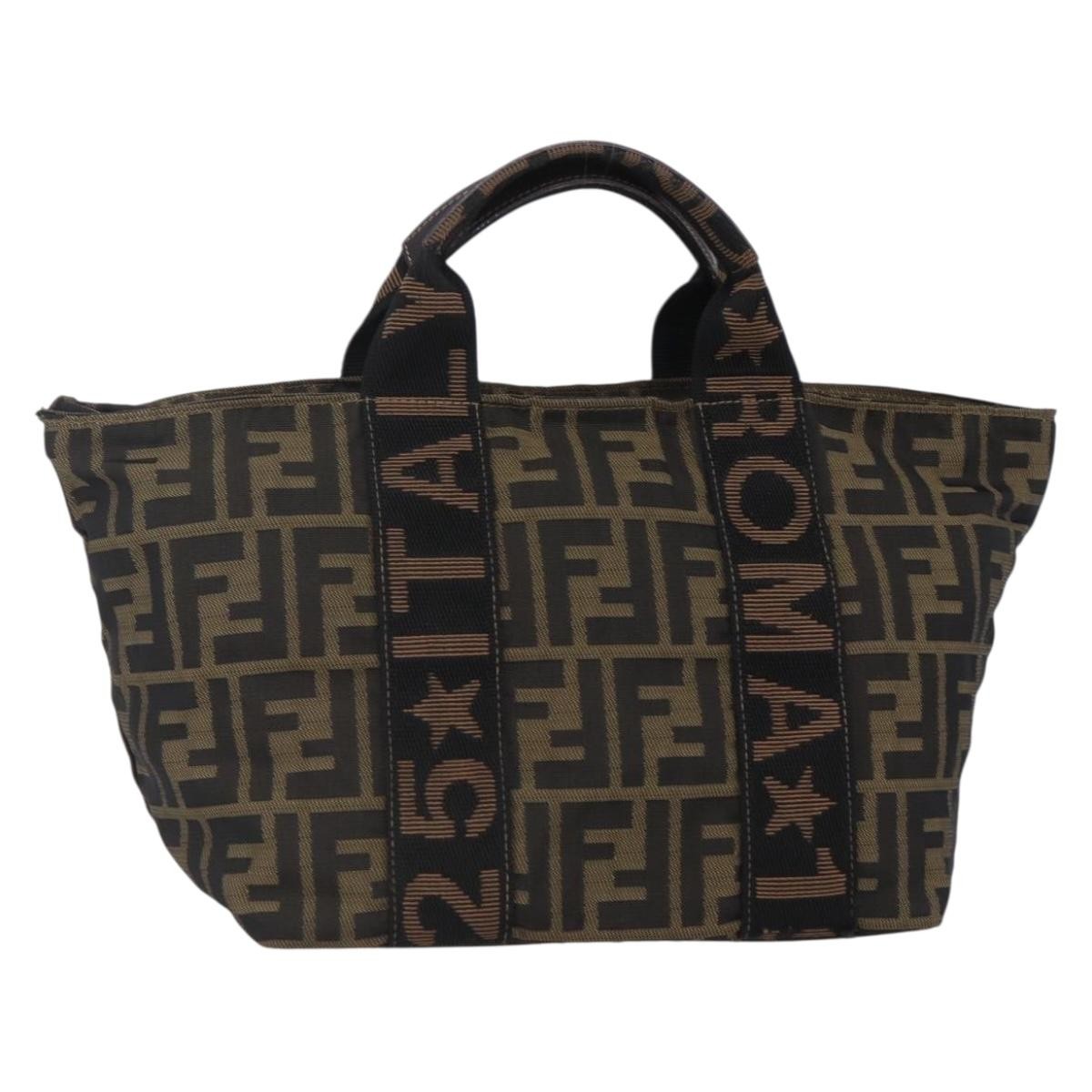 Fendi Zucca Tote bag FF motif, BROWN, CANVAS, Tote bag