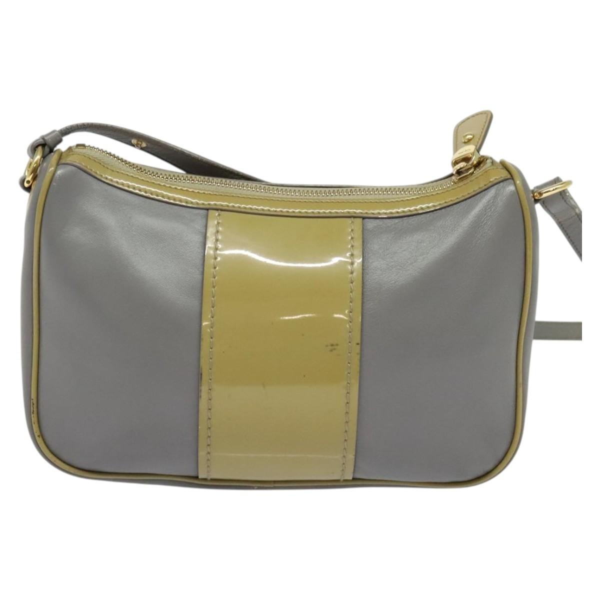 Salvatore Ferragamo Vala Shoulder Bag Leather, GRAY, LEATHER, Shoulder bag