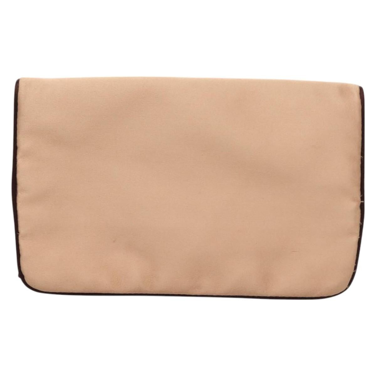 Prada Vintage Pouch Satin, BEIGE, SATIN, Clutche & pouche