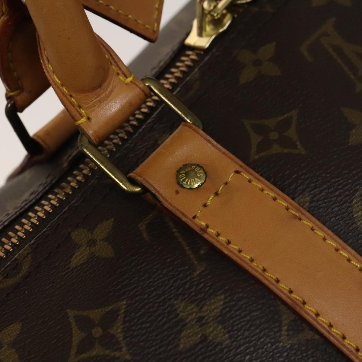 Louis Vuitton Keepall Bag Monogram Canvas, BROWN, CANVAS, Travel bag