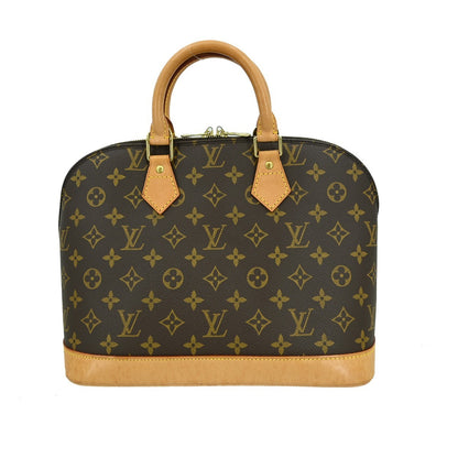 Louis Vuitton Alma Handbag Monogram Canvas, BROWN, CANVAS, Handbag
