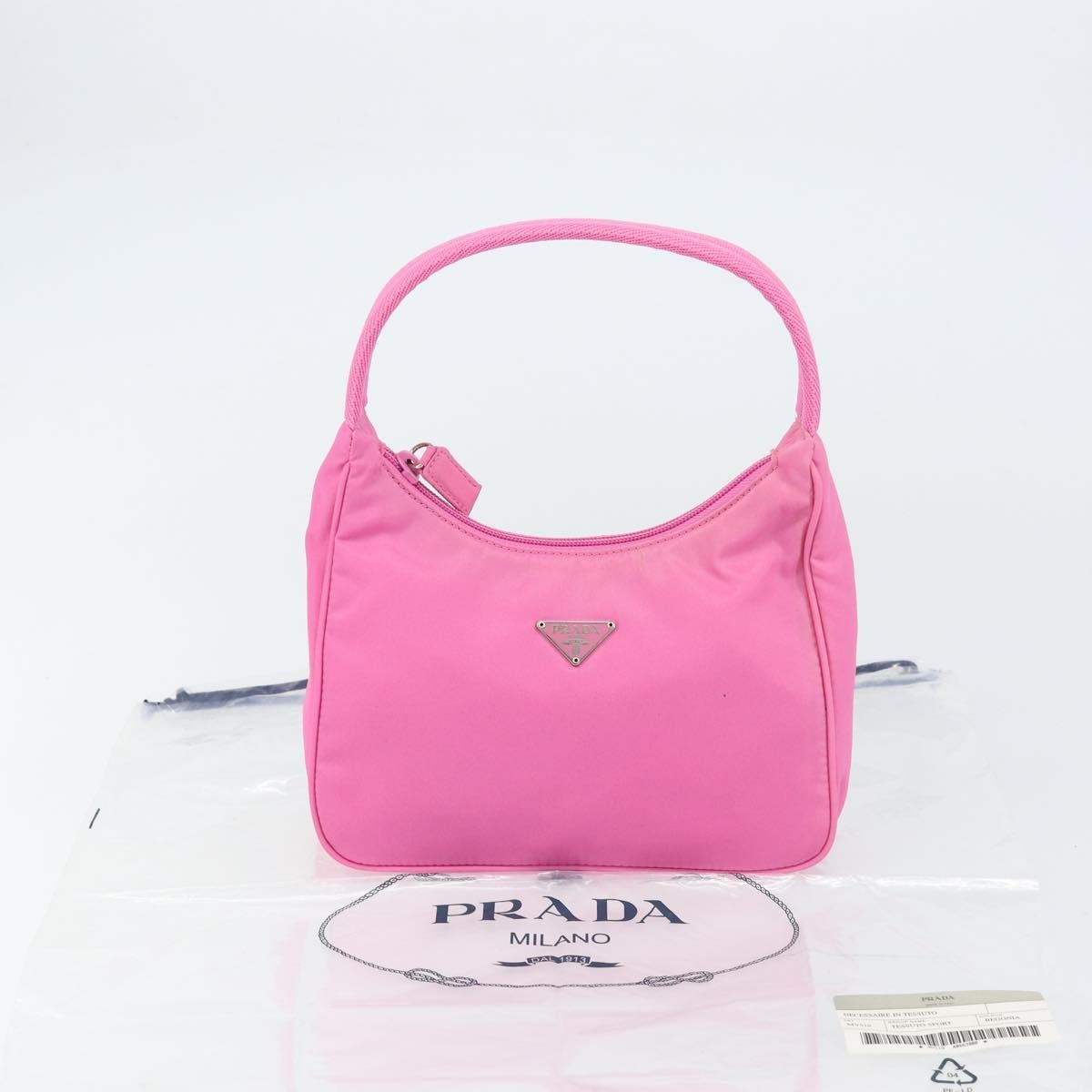 Prada Hobo Tessuto, PINK, NYLON, Handbag
