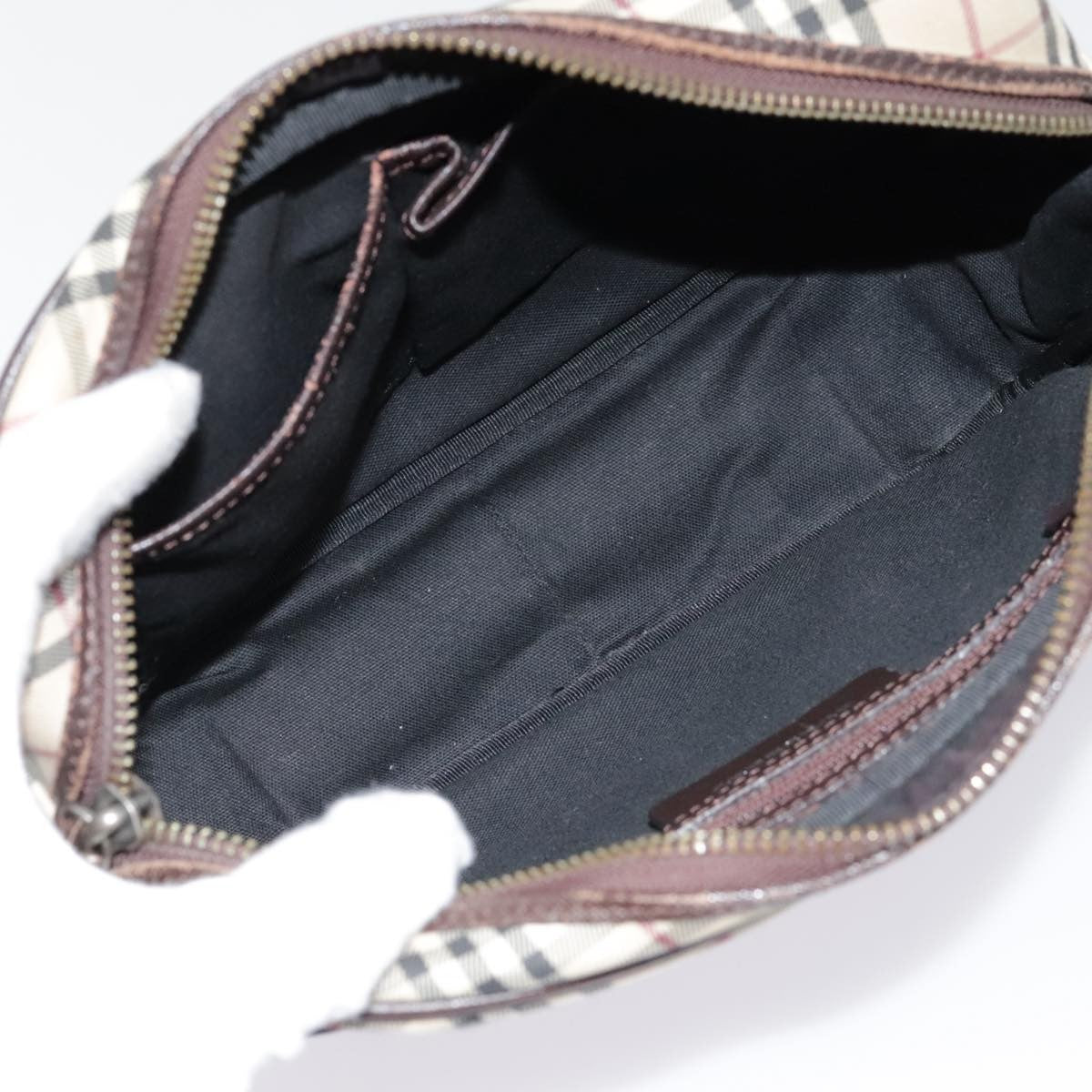 Burberry Camera Crossbody Bag Vintage Check Canvas, BEIGE, CANVAS, Shoulder bag