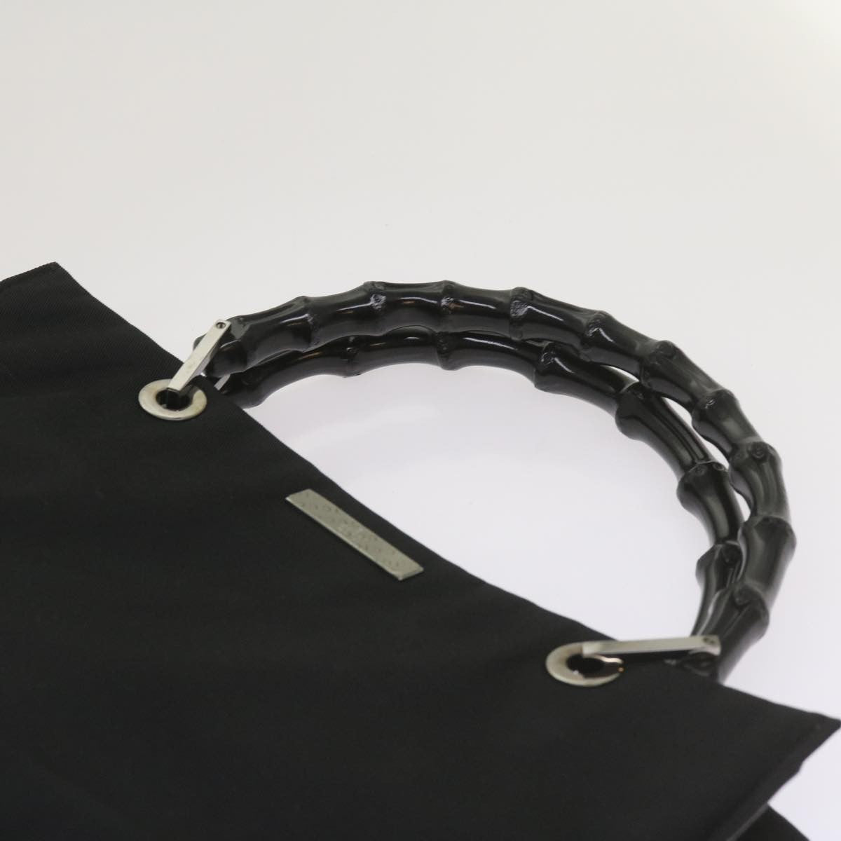 Gucci Bamboo Shopper Tote Canvas, BLACK, CANVAS, Tote bag