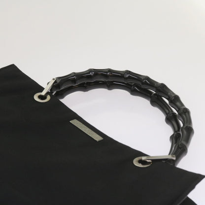 Gucci Bamboo Shopper Tote Canvas, BLACK, CANVAS, Tote bag