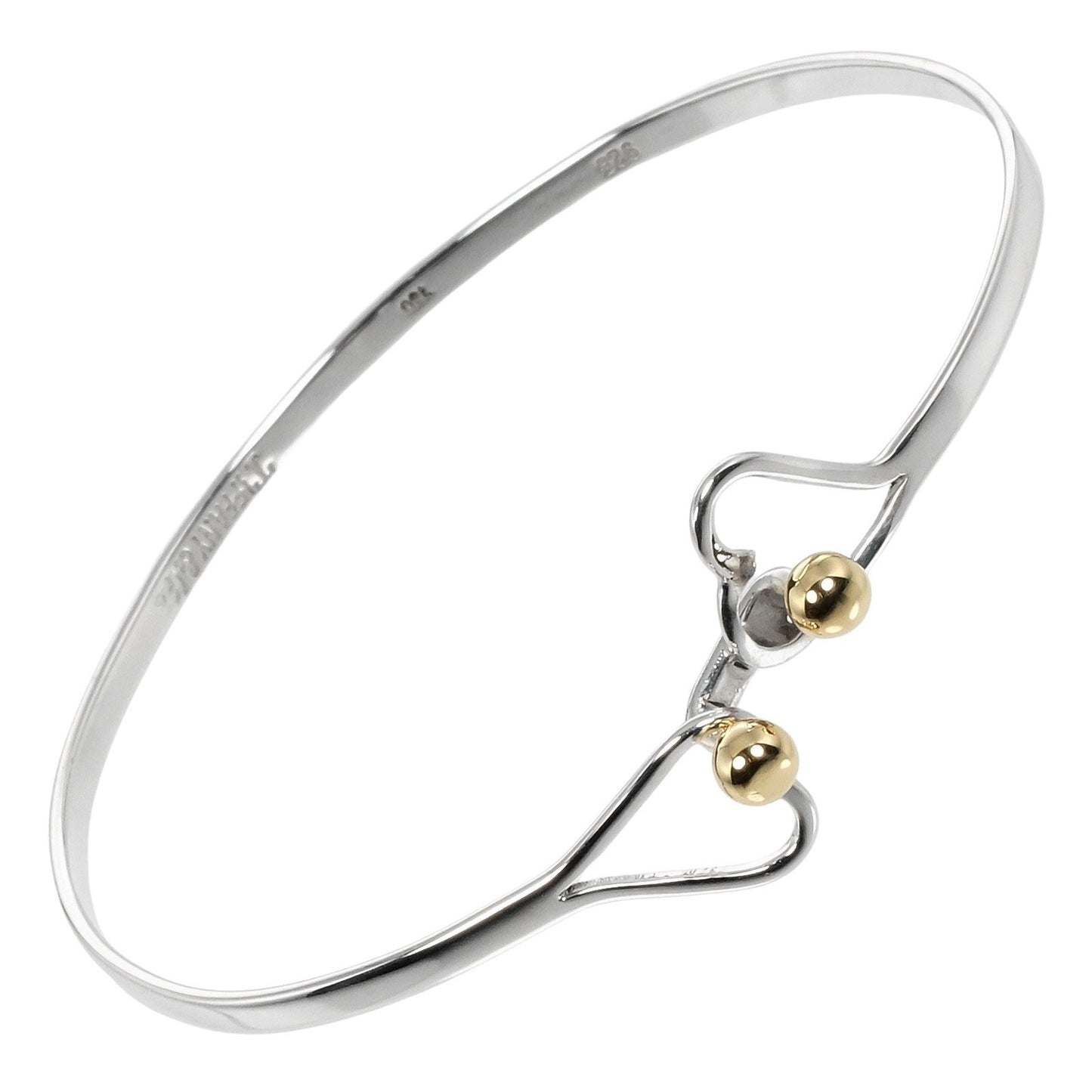 Tiffany & Co. Hook and Eye double heart bracelet Silver925 with K18 yellow gold, SILVER, SILVER, Bracelet
