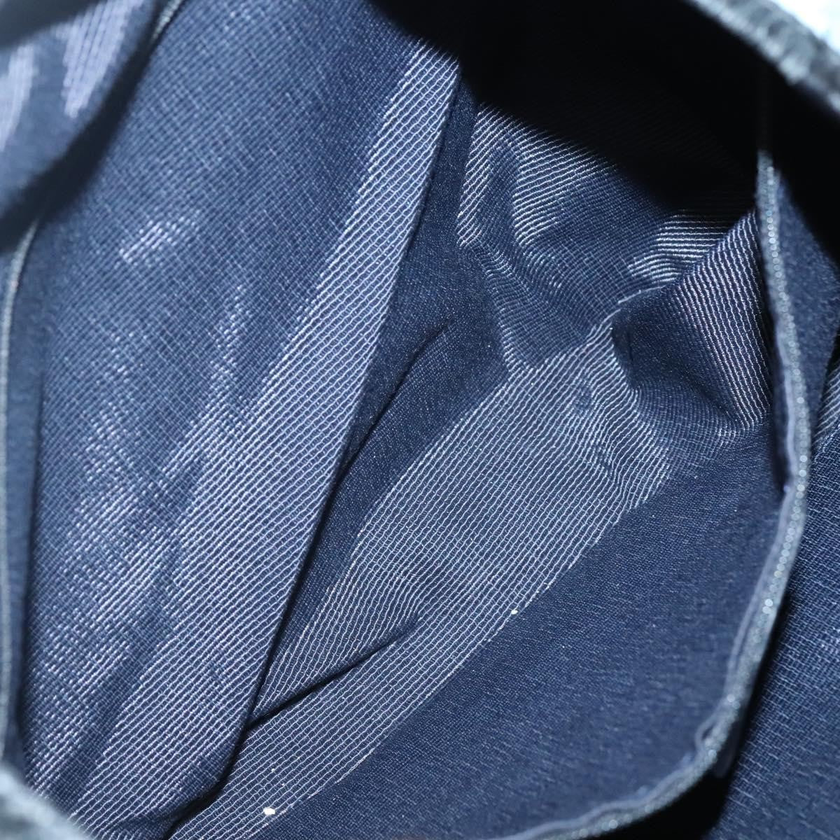 Salvatore Ferragamo Gancini Shoulder Bag Canvas, BLUE, CANVAS, Shoulder bag