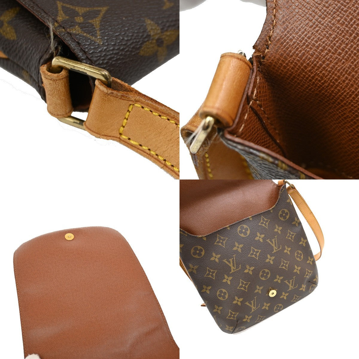Louis Vuitton Musette Salsa Handbag Monogram Canvas, BROWN, LEATHER, Shoulder bag