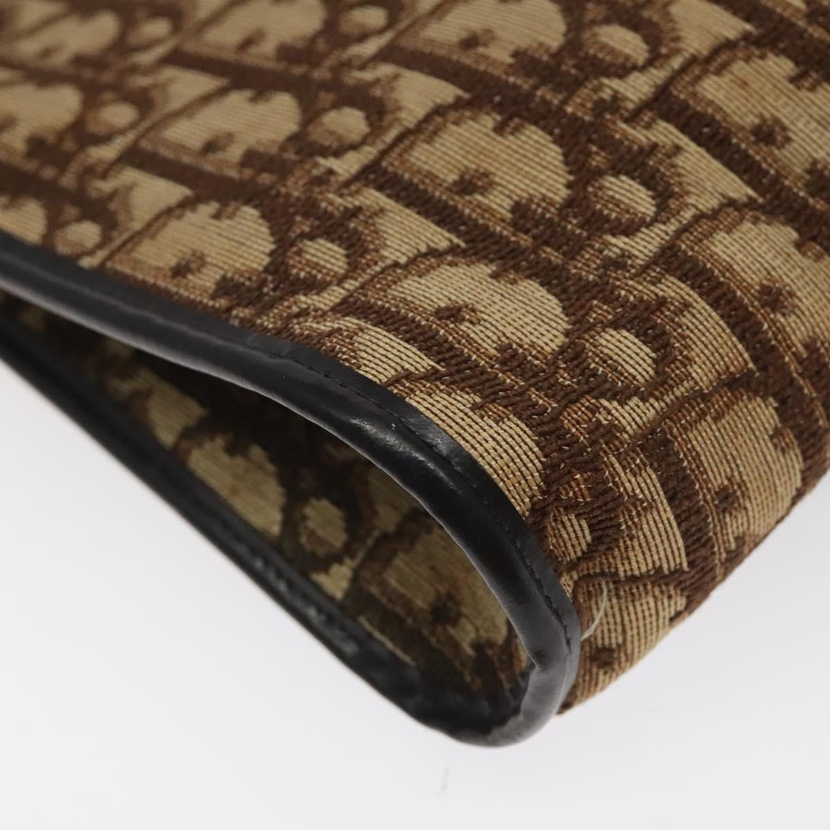 Christian Dior Vintage Trotter Shoulder Bag Canvas, BROWN, CANVAS, Shoulder bag