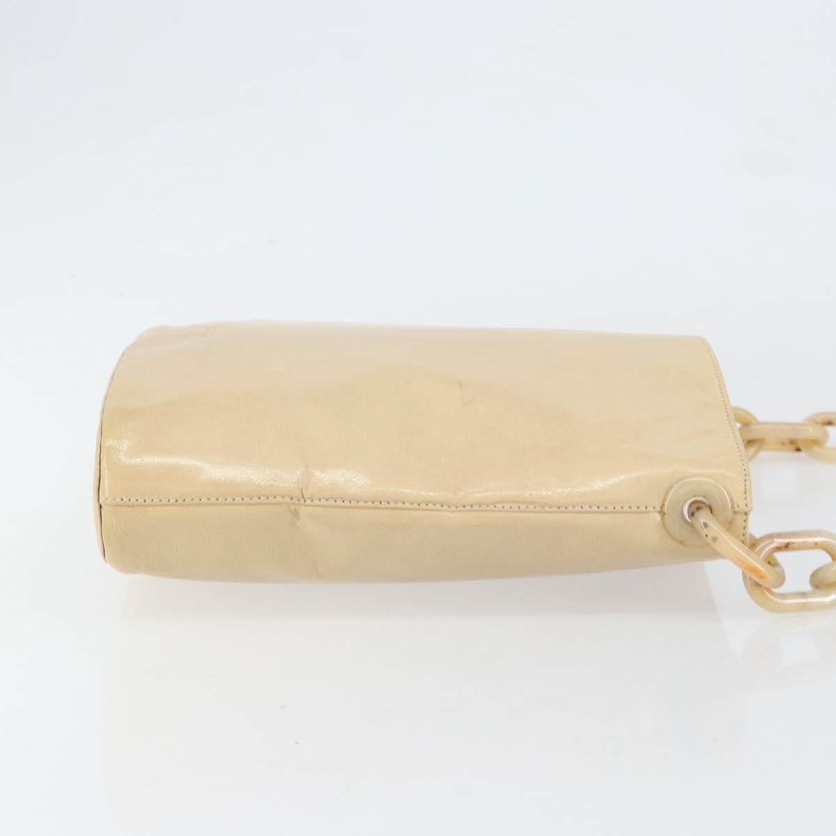 Prada Vintage Shoulder Bag Leather, BEIGE, LEATHER, Shoulder bag