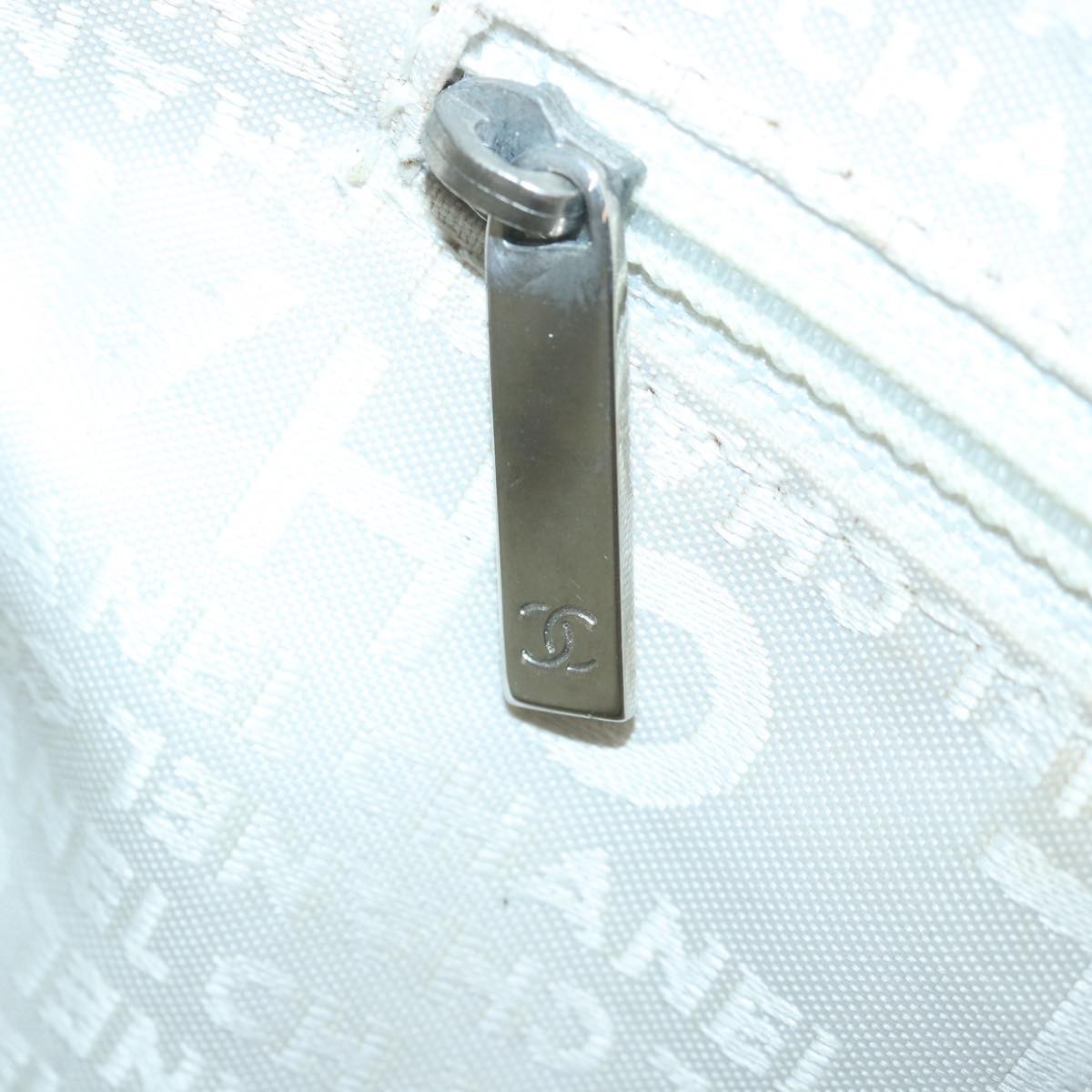 Chanel Zip Shoulder Bag Canvas, BEIGE, CANVAS, Shoulder bag