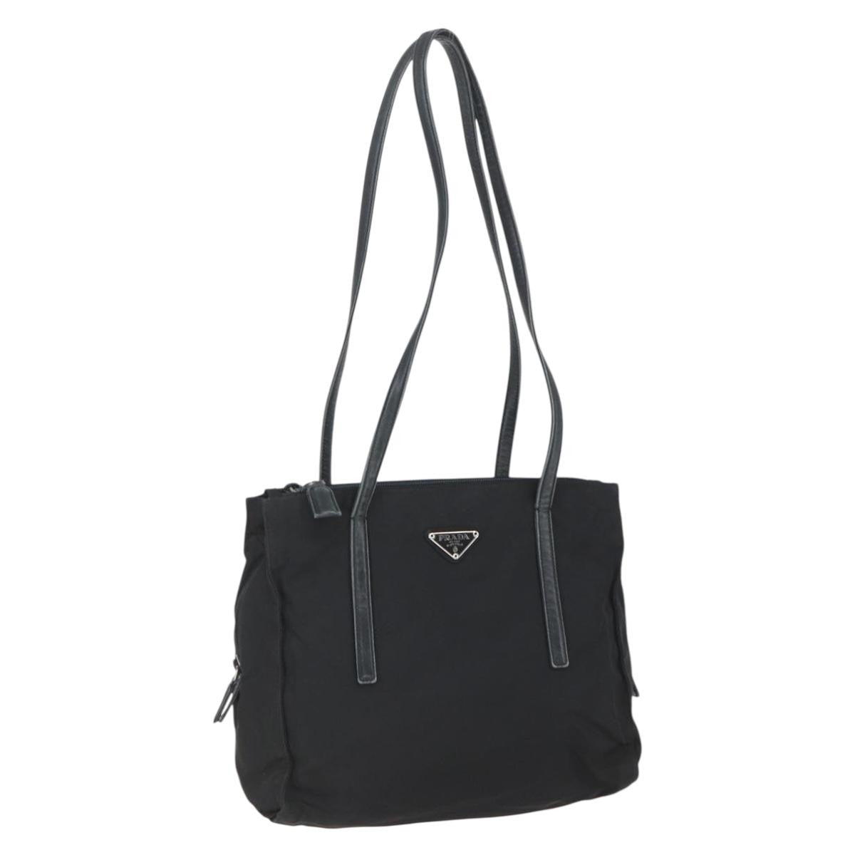 Prada Vintage Shoulder Bag Tessuto, BLACK, NYLON, Shoulder bag
