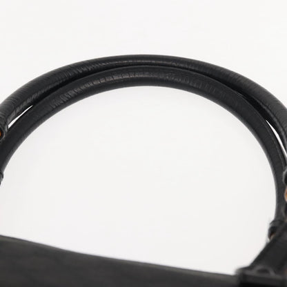 Gucci Vintage Bamboo Handle Bag Canvas, BLACK, CANVAS, Tote bag