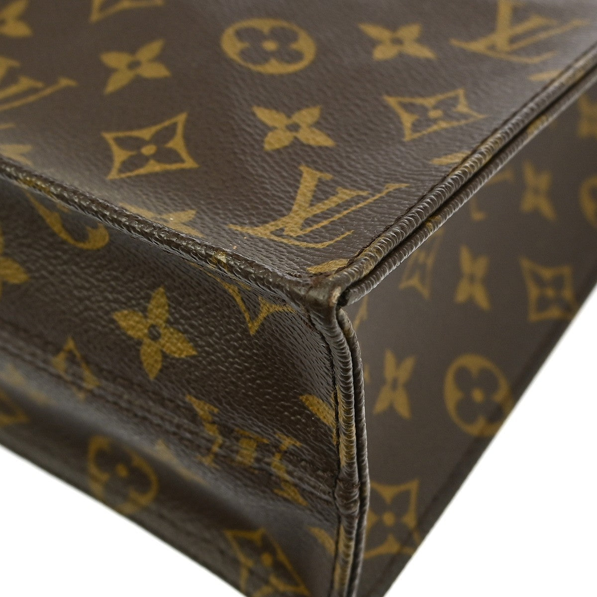 Louis Vuitton Sac Plat Bag Monogram Canvas, BROWN, CANVAS, Tote bag