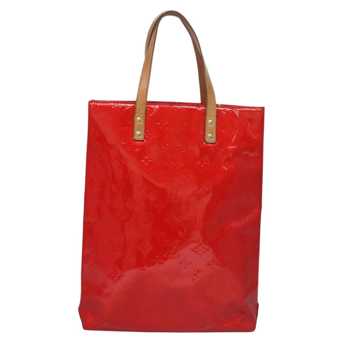 Louis Vuitton Reade Handbag Monogram Vernis, RED, PATENT_LEATHER, Handbag