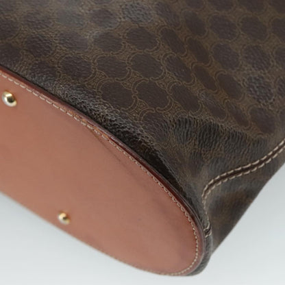 Celine Vintage Macadam Tote bag Canvas and Leather, BROWN, CANVAS, Tote bag