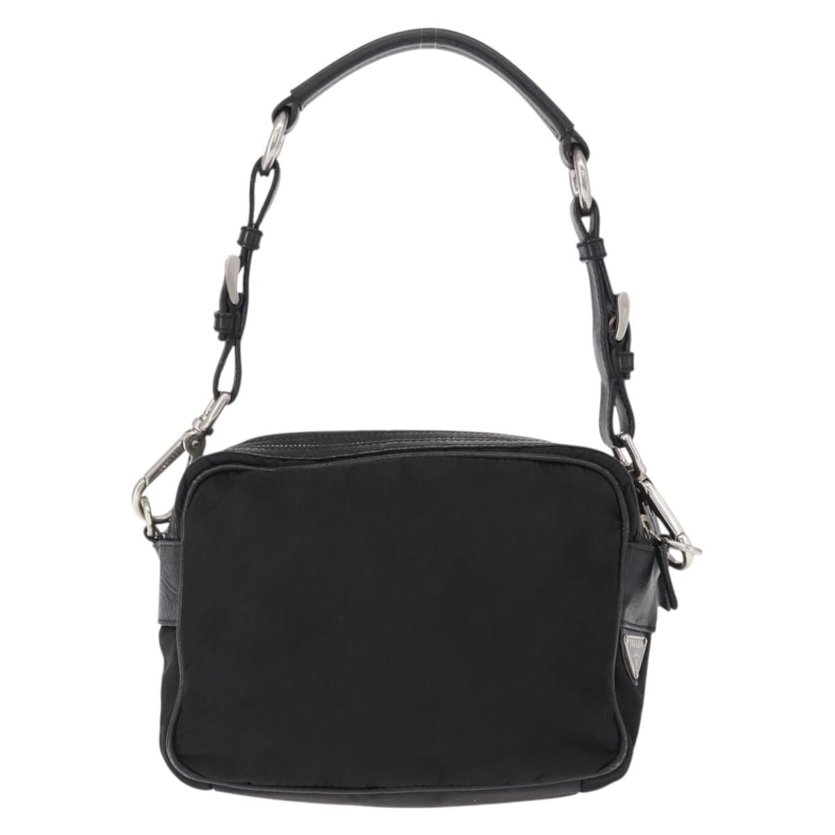 Prada Vintage Shoulder Bag Tessuto, BLACK, NYLON, Shoulder bag