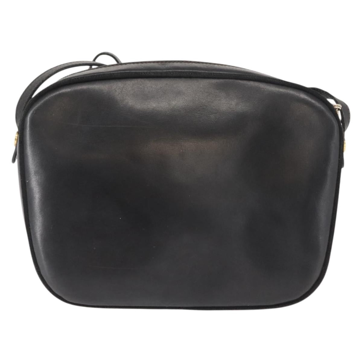 Salvatore Ferragamo Vala Shoulder Bag Leather, BLACK, LEATHER, Shoulder bag