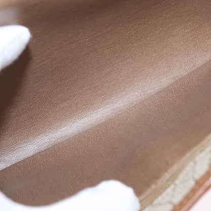 Christian Dior Vintage Honeycomb Flap Crossbody Bag Coated Canvas, BEIGE, CANVAS, Shoulder bag