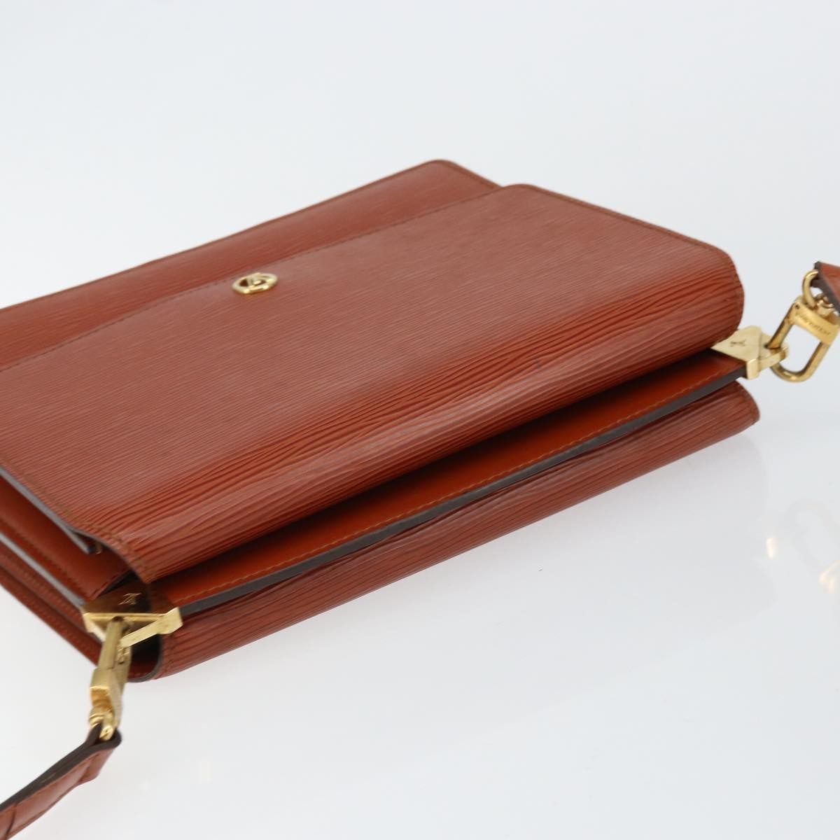 Louis Vuitton Grenelle Shoulder Bag Epi Leather, BROWN, LEATHER, Shoulder bag