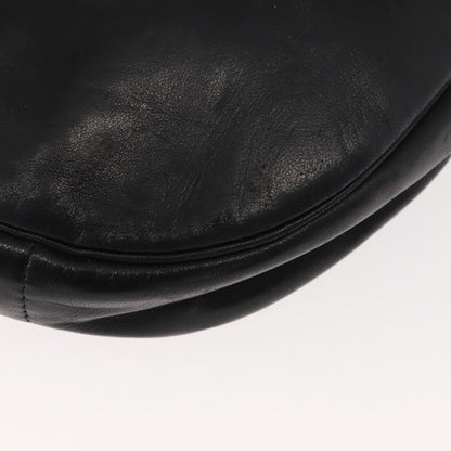 Christian Dior Vintage CD Chain  Shoulder Bag Leather, BLACK, LEATHER, Shoulder bag