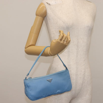 Prada Pochette Shoulder Bag Tessuto, BLUE, NYLON, Clutche & pouche