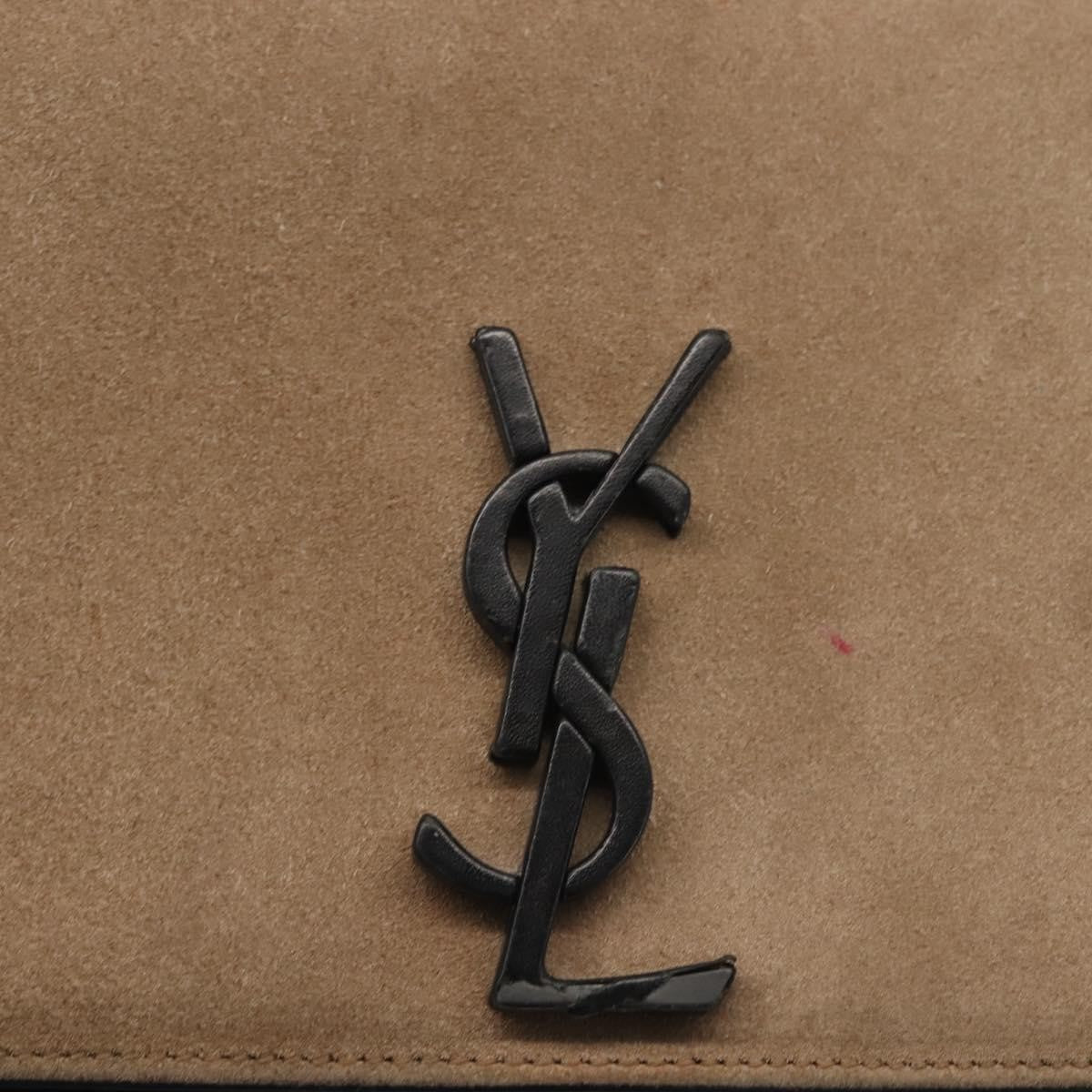 Saint Laurent Classic Monogram Tassel Crossbody Bag Suede, BLACK, SUEDE, Shoulder bag