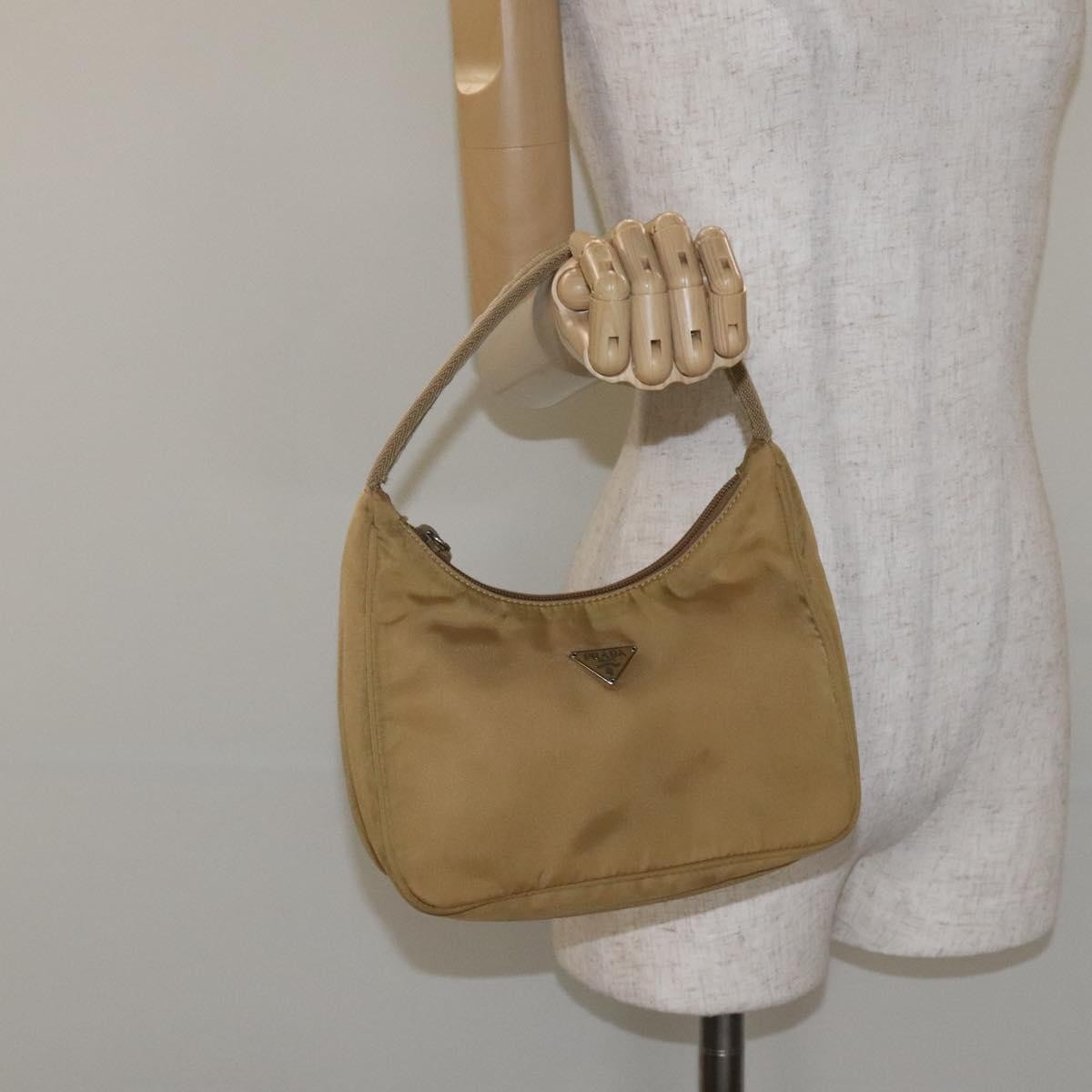 Prada Hobo Tessuto, BEIGE, NYLON, Clutche & pouche