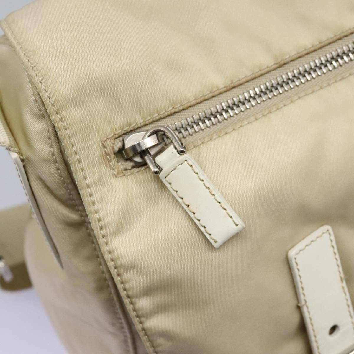 Prada Double Buckle Flap Messenger Bag Tessuto, BEIGE, NYLON, Shoulder bag