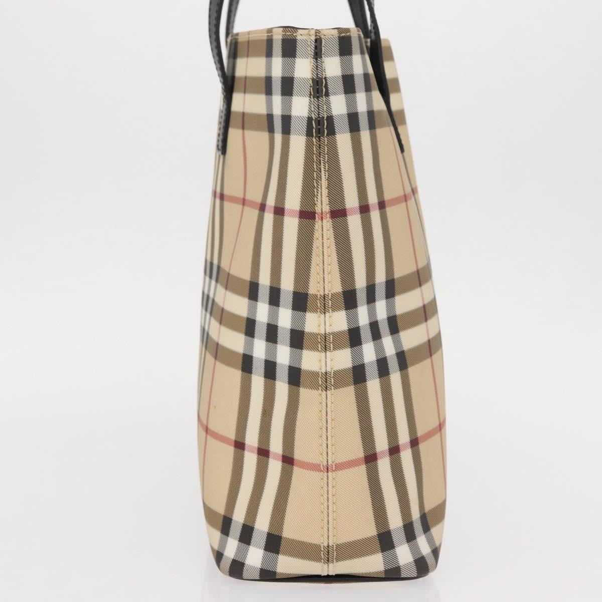 Burberry Top Handle Tote Nova Check Canvas, BEIGE, CANVAS, Handbag