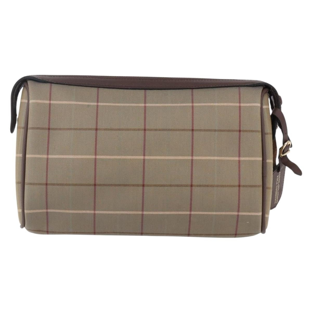 Burberry Nova check Pochette Canvas, BEIGE, CANVAS, Clutche & pouche