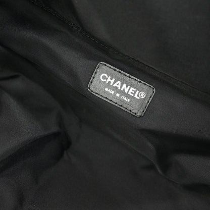 Chanel Travel Line Barrel Bag Nylon, BLACK, NYLON, Handbag