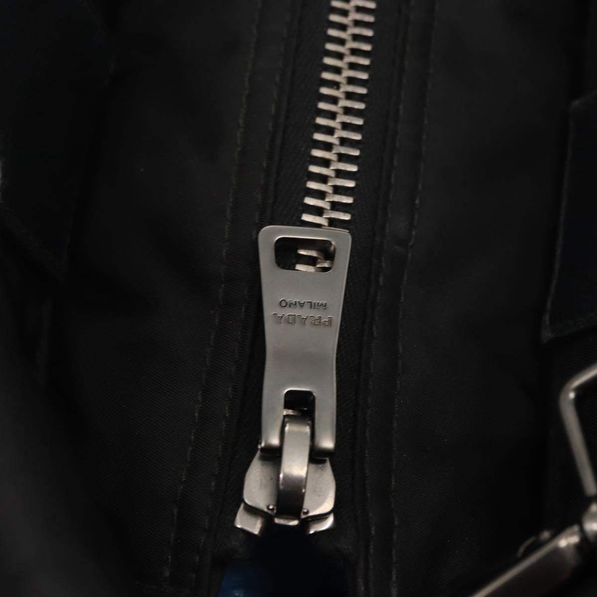 Prada Convertible Double Tote Tessuto, BLACK, NYLON, Handbag