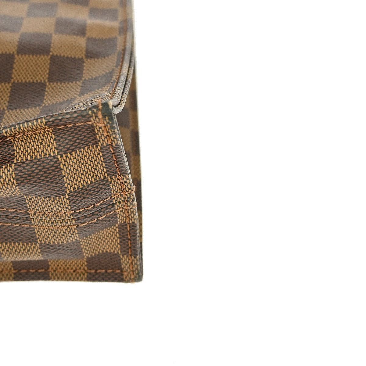 Louis Vuitton Sac Plat Bag Damier, BROWN, CANVAS, Tote bag