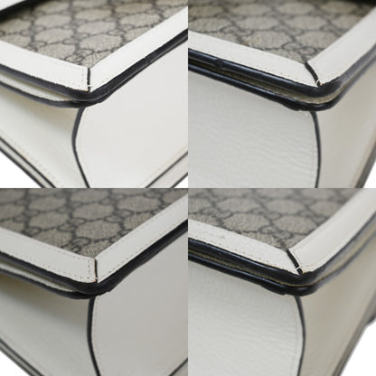 Gucci Queen Margaret Top Handle Bag GG Coated Canvas with Leather, BEIGE, CANVAS, Handbag