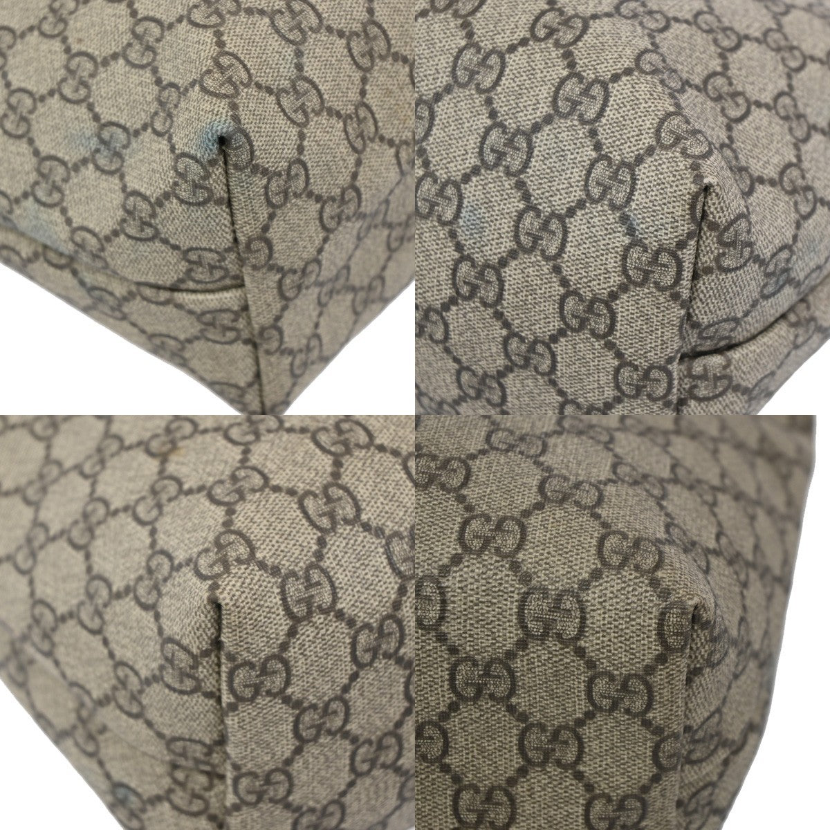 Gucci Plus Tote GG Coated Canvas with Leather, BEIGE, CANVAS, Tote bag