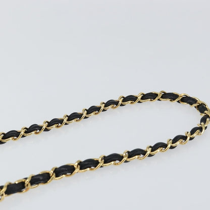 Chanel Vintage Shoulder Bag Leather, BLACK, LEATHER, Shoulder bag