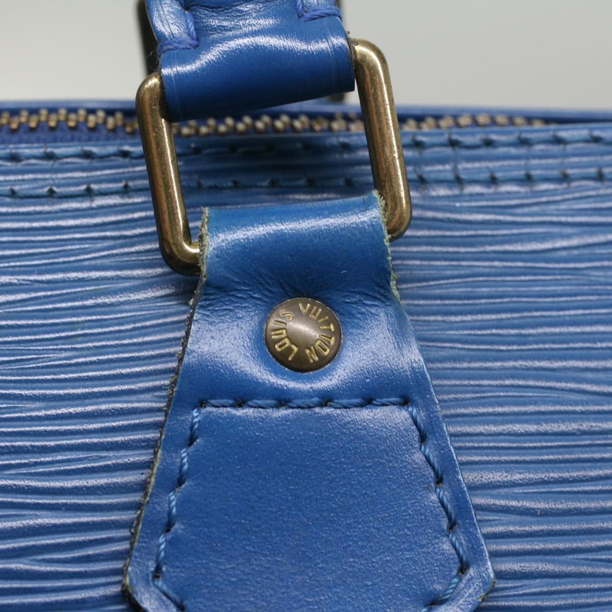 Louis Vuitton Speedy Handbag Epi Leather, BLUE, LEATHER, Handbag