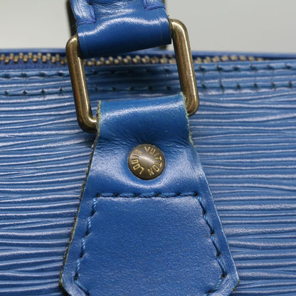 Louis Vuitton Speedy Handbag Epi Leather, BLUE, LEATHER, Handbag
