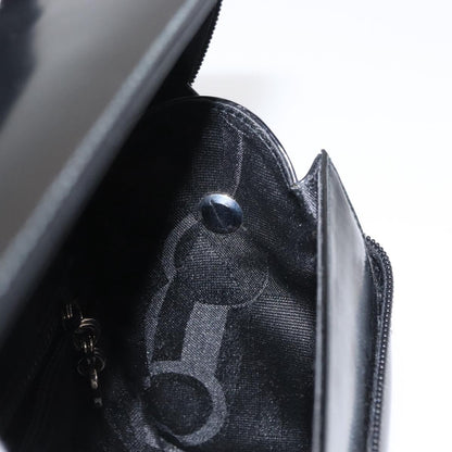 Salvatore Ferragamo Gancini Shoulder Bag Leather, BLACK, LEATHER, Shoulder bag