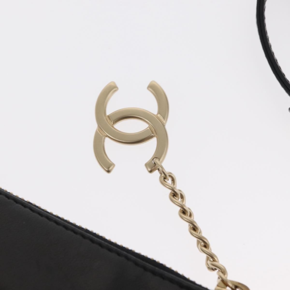 Chanel Camellia Clutch Bag Leather, BLACK, LEATHER, Clutche & pouche