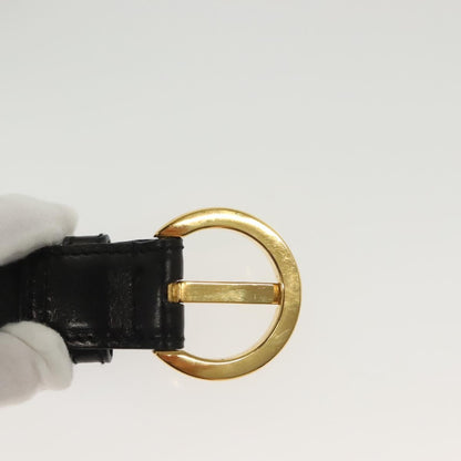 Salvatore Ferragamo Gancini Belt Leather, BLACK, LEATHER, Belts