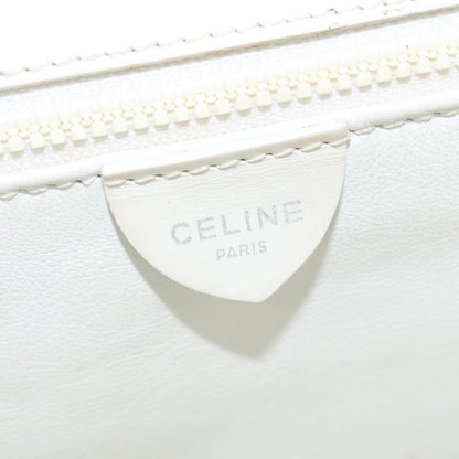 Celine Gancini Handbag Leather, WHITE, LEATHER, Handbag